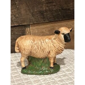 Vtg Ceramic Holland Mold Lamb Nativity Figurine Hand Painted Replacement